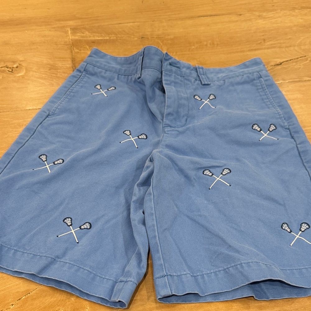 Vineyard Vines Blue Lacrosse Embroidered Shorts